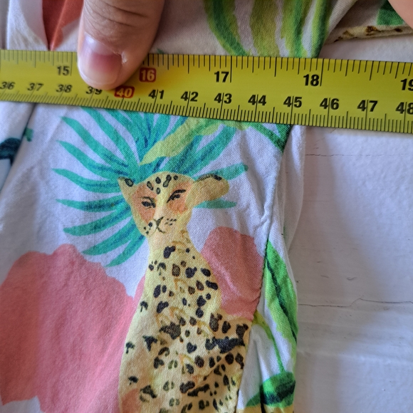 ZARA Leopard Print Tie-Front Blouse Women’s S – Tropical Jungle Pattern - Picture 2 of 11